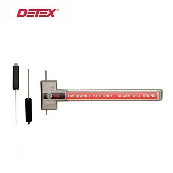 Detex 2-POINT TOP AND BOTTOM BOLT ALARMED EXIT CONTROL LOCK, UL LISTED PANIC HARDWARE. SUPPLIED WITH 9-VOL DTX-ECL-230X-TB